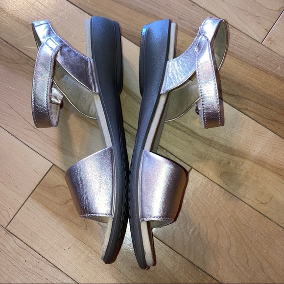 Hotter Tropic Rose Gold Sandals supportive, adjustable ankle straps size US 7 - Picture 5 of 9